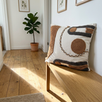Brown Tufted Abstract Boho Pillow Cover