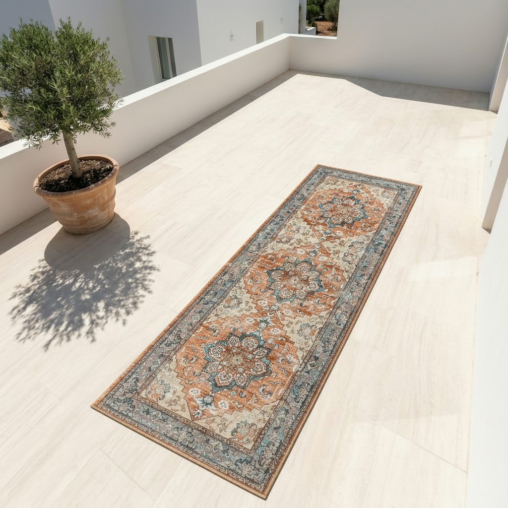 Persian-Style Boho Runner Rug - Larissa Home Decor - US - Area Rug