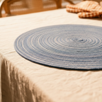 Woven Jute Round Placemats Set of 4 - 13 inch - Larissa Home Decor